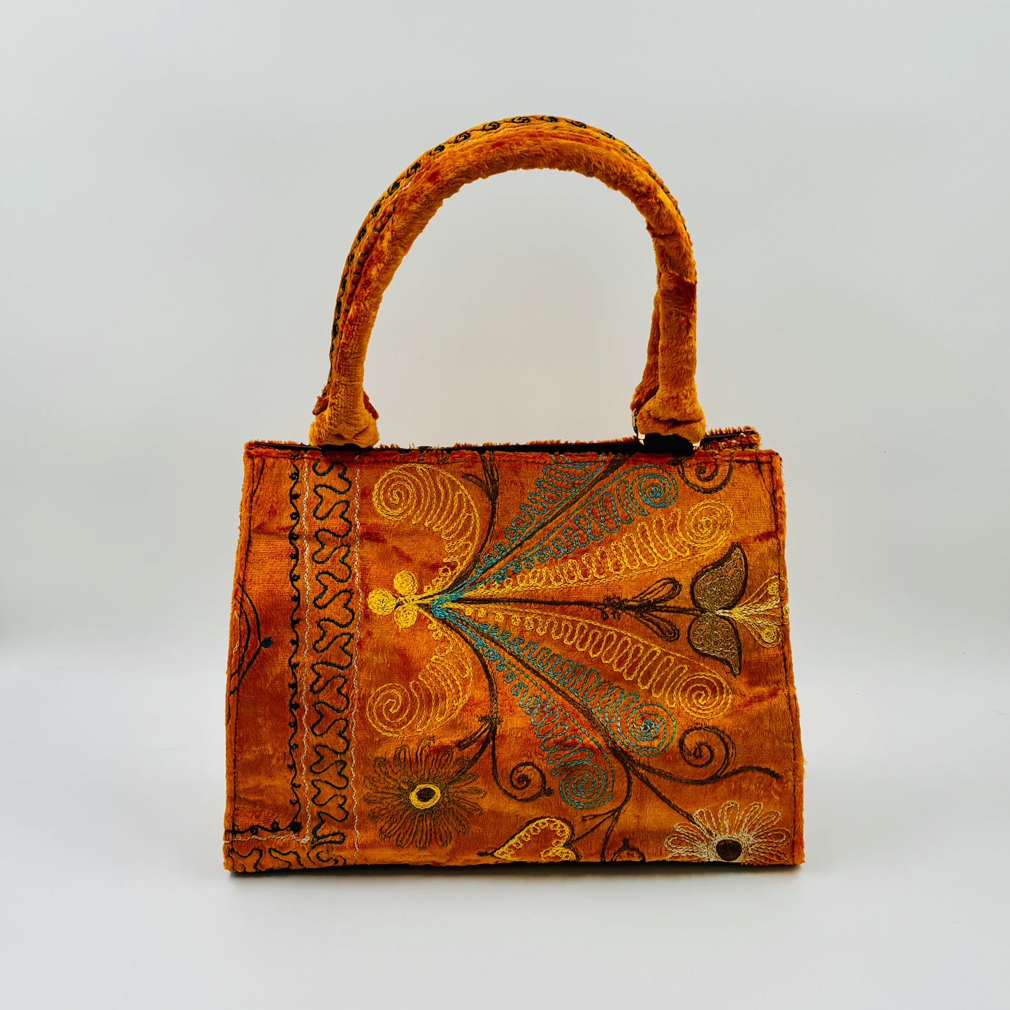 Vintage Tote Velvet Handle