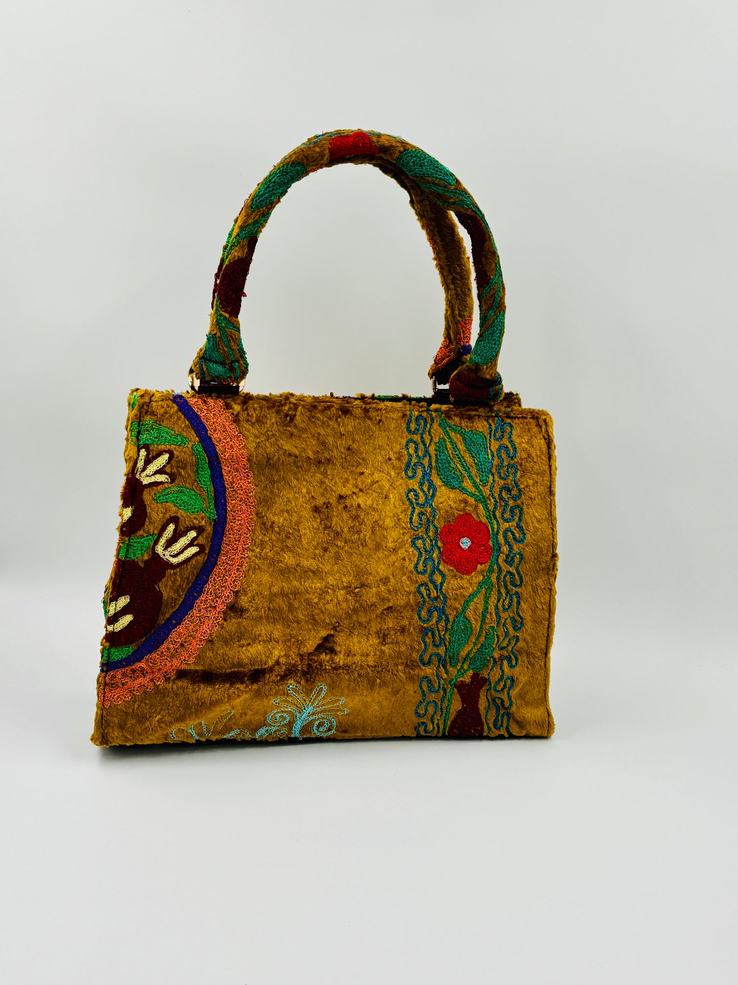 Vintage Tote Velvet Handle