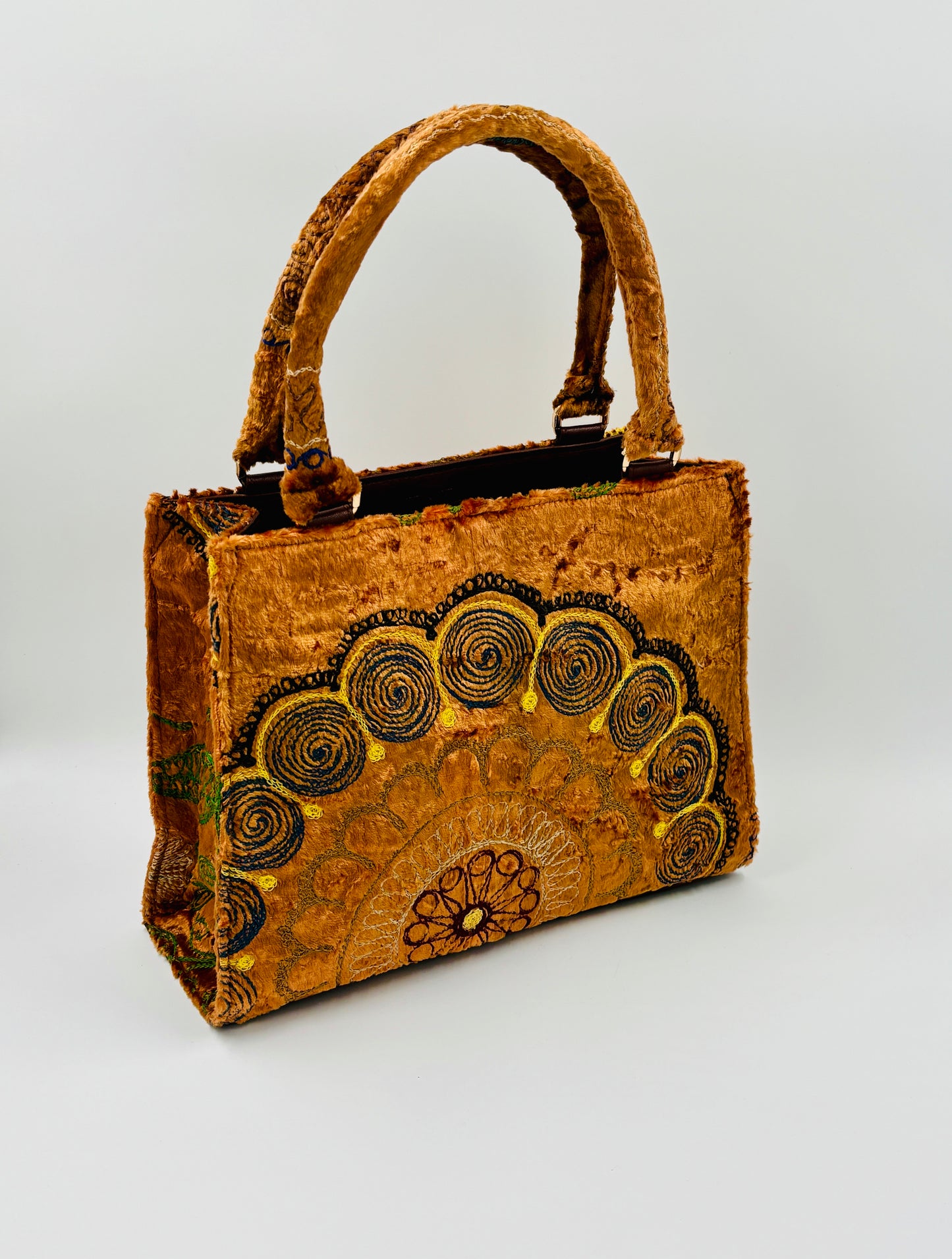 Vintage Tote Velvet Handle